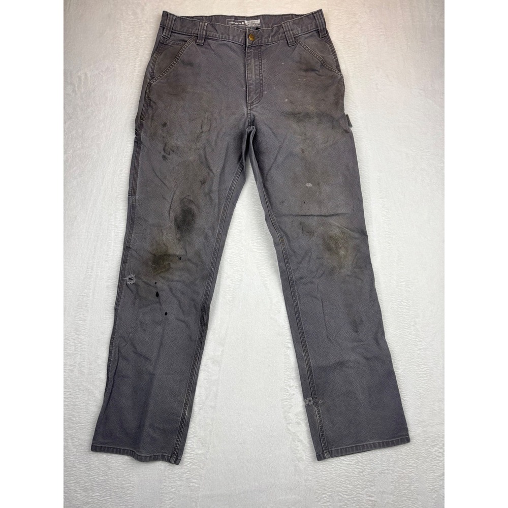 Carhartt Rugged Flex Relaxed Fit Distressed Carpenter WorkWear 34x34